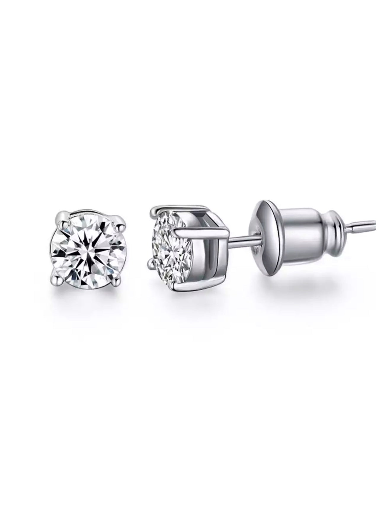 Round CZ Stud