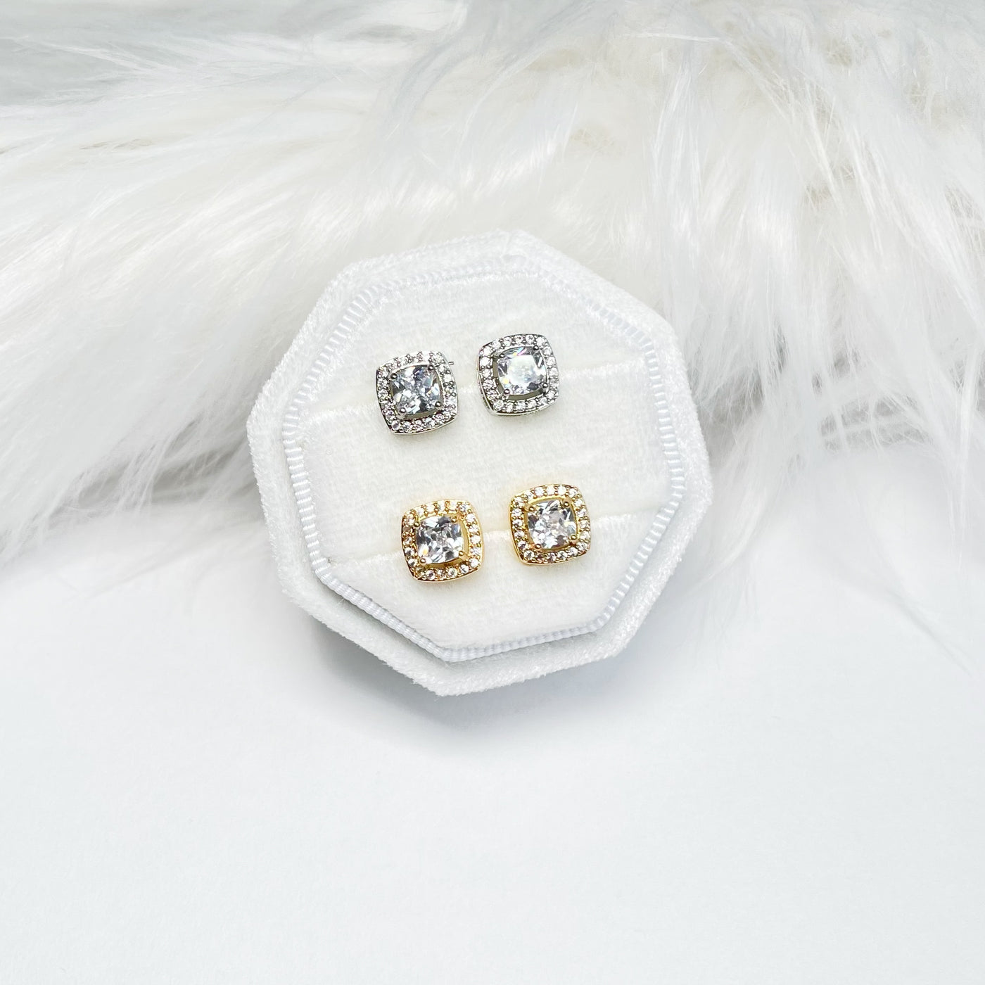 BALI Square Gold Studs