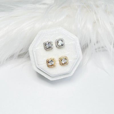 BALI Square Gold Studs