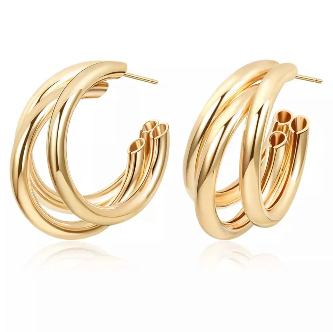 TRIO Gold Hoops