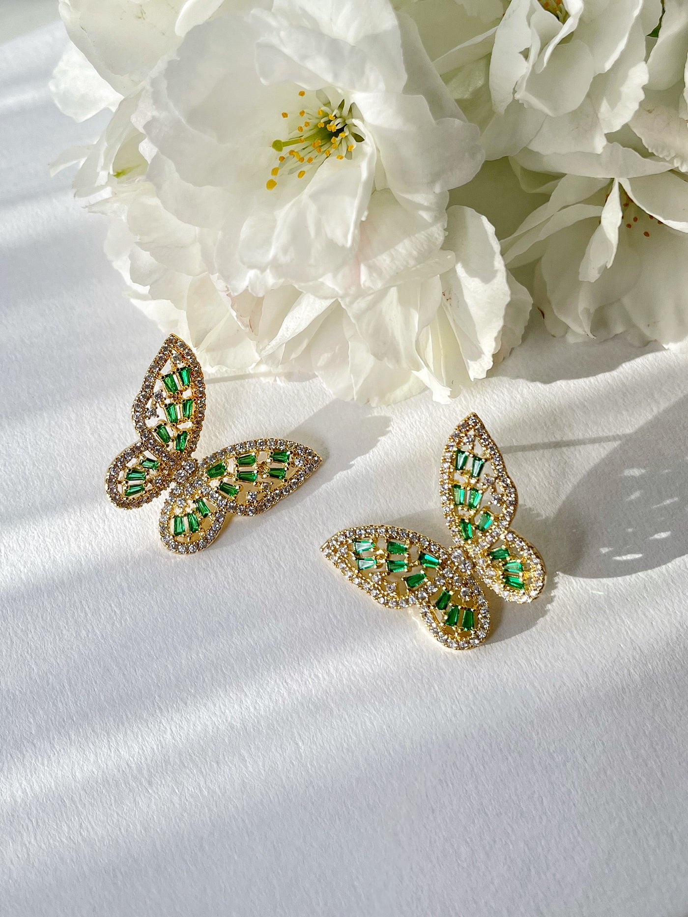 ANNABELLA Green-Gold Studs