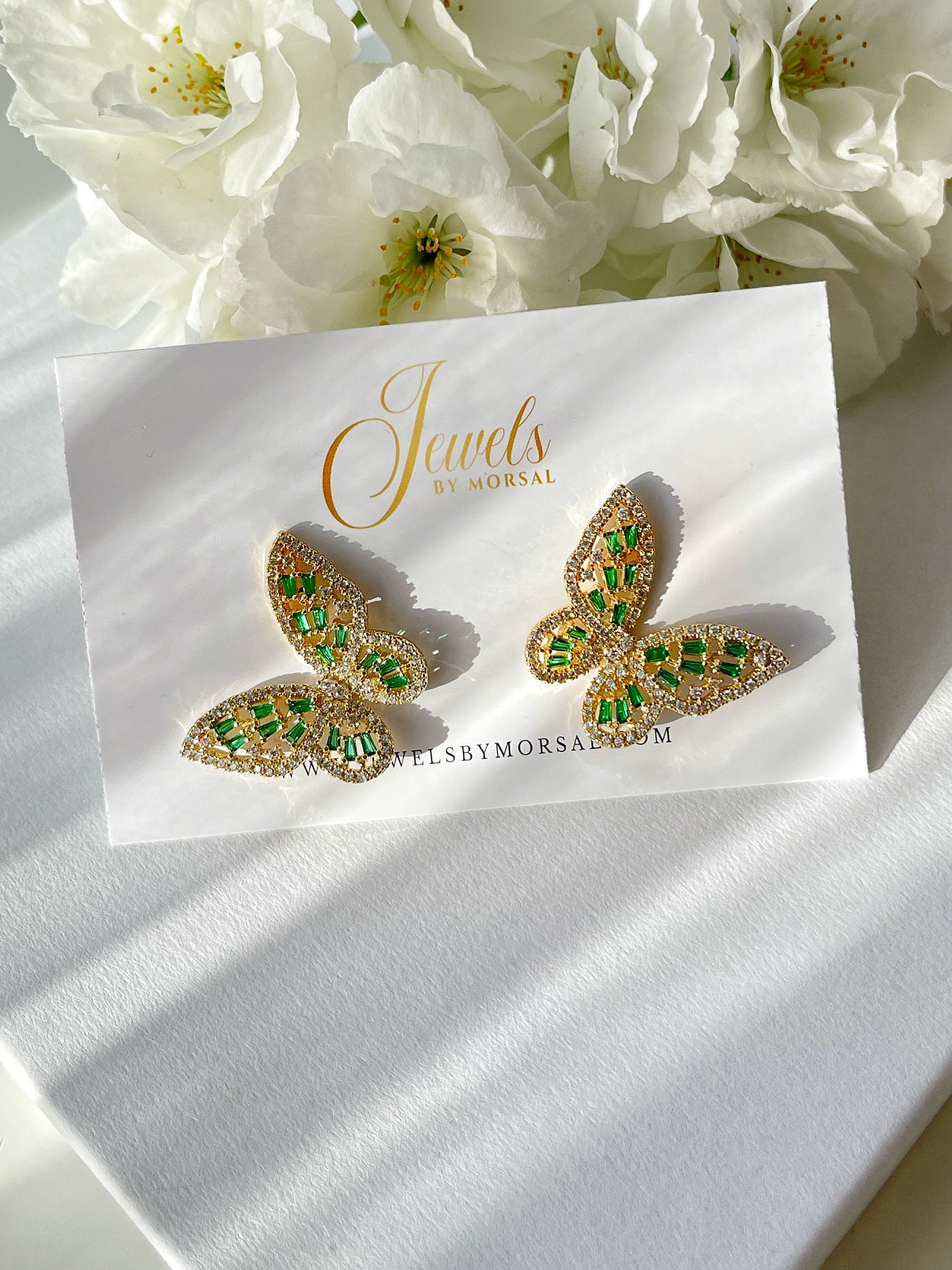 ANNABELLA Green-Gold Studs