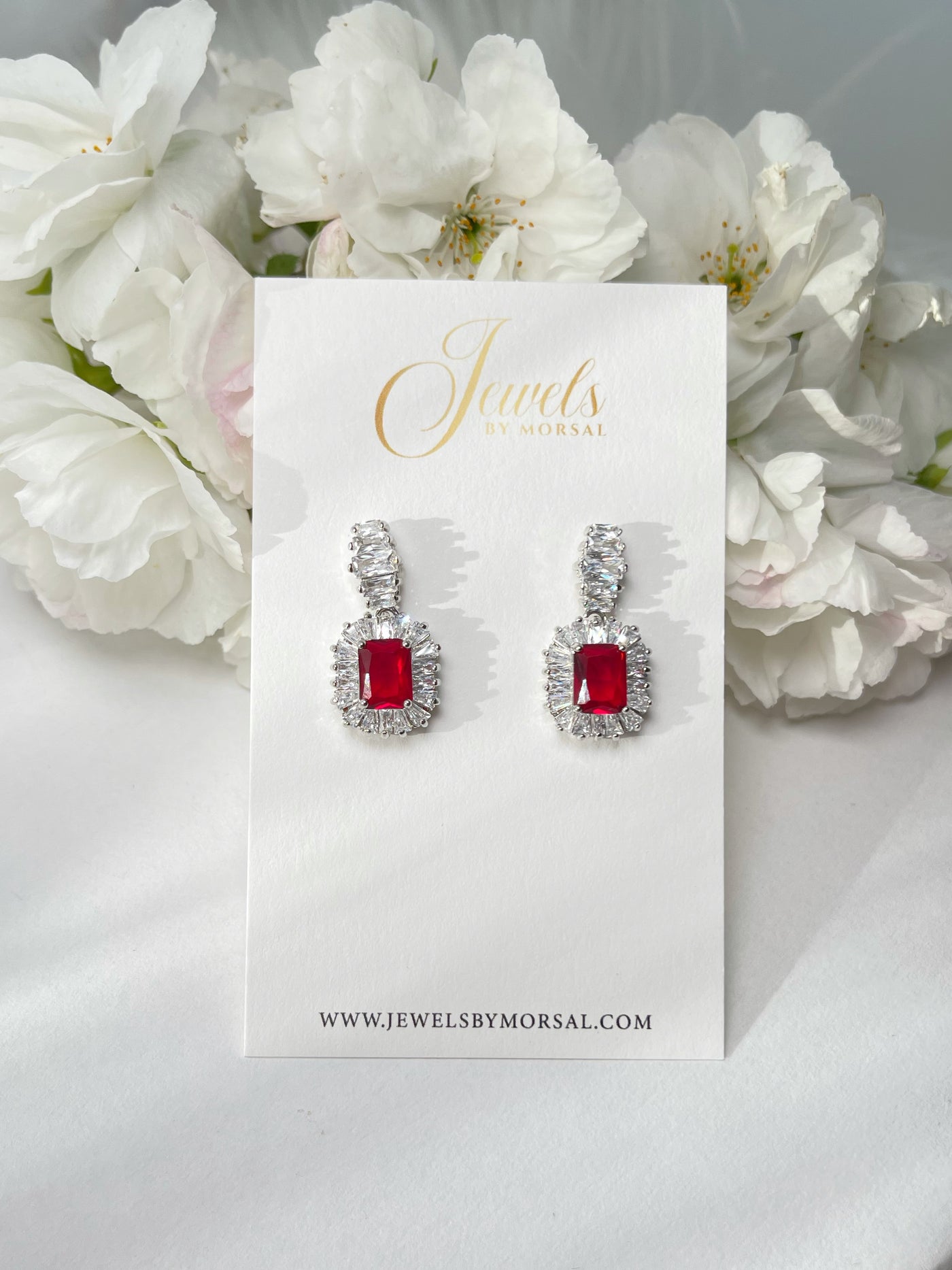 Payton Red Crystal Earring