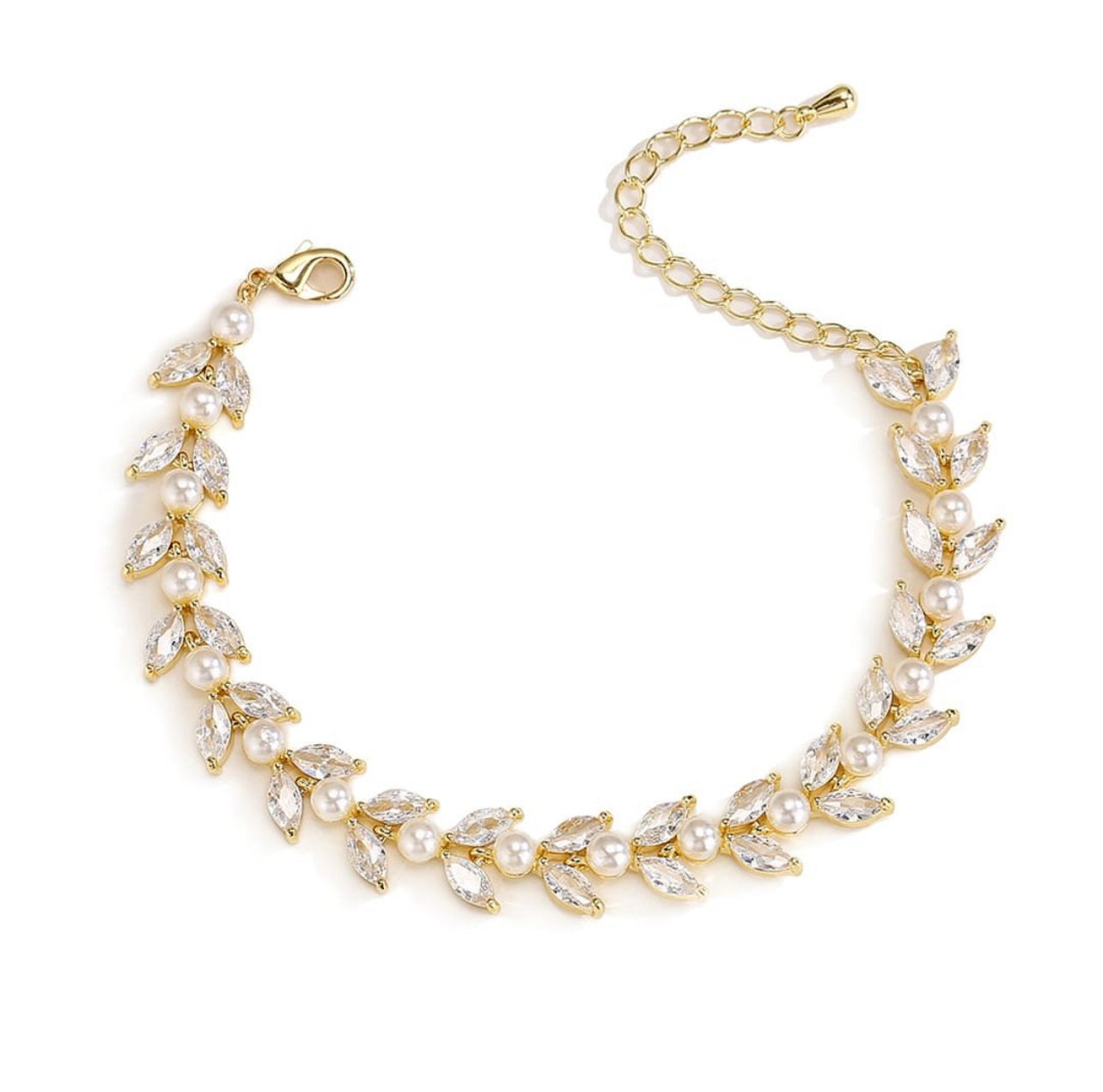 Luxe Pearl Gold Plated Bracelet