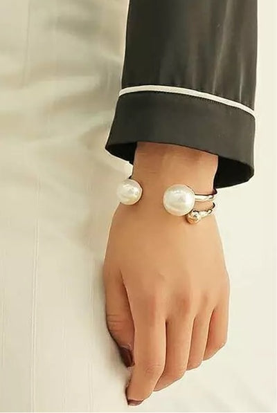 Double Layer Pearl Bangle