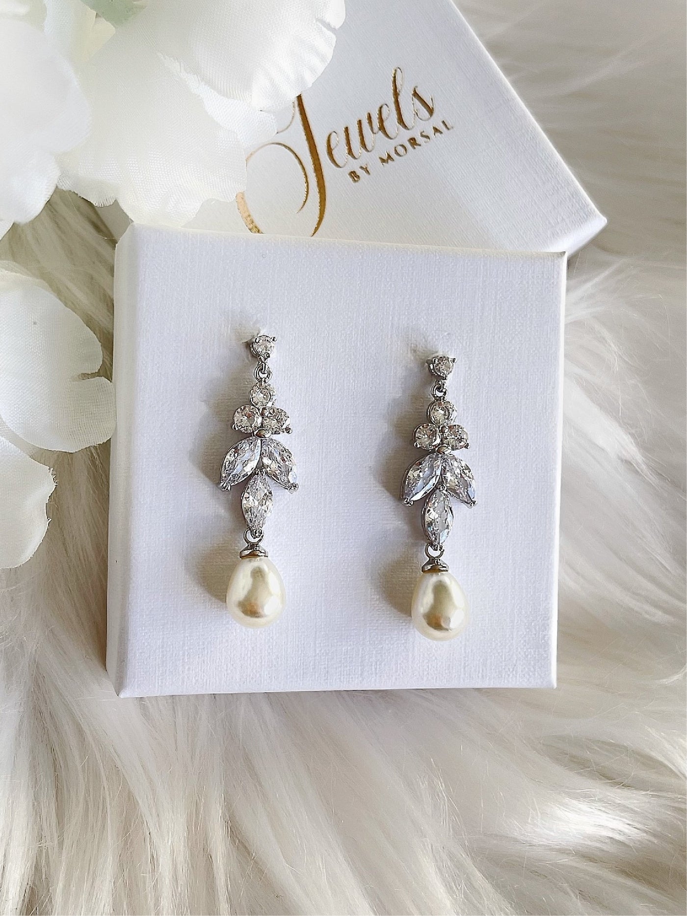 Silver Plated Pearl Drops