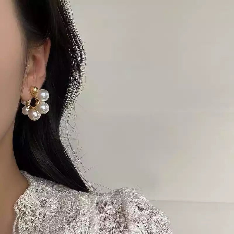 Mini Pearl Hoops