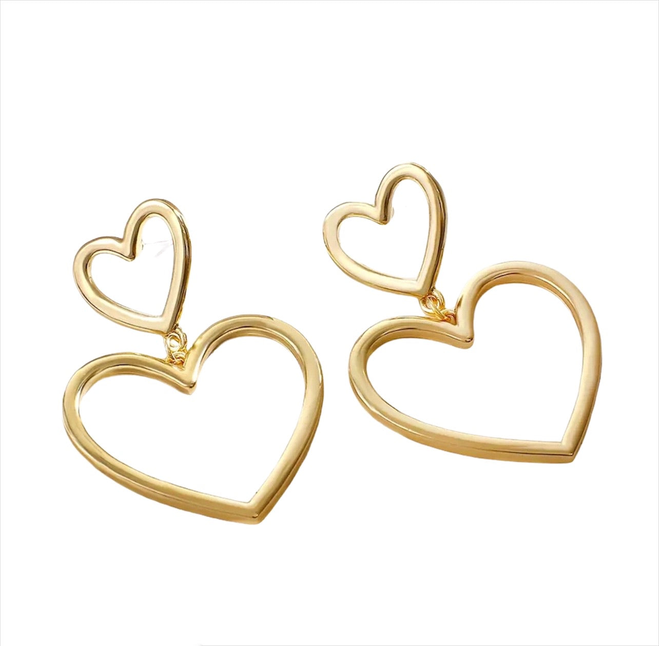 LUV Gold Heart Earring